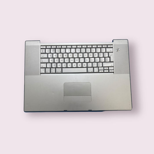 MacBook Pro 17" A1261 2007 2008 EMC2199 Palmrest Keyboard Assembly Palm rest - Silver - Genuine Pull Part